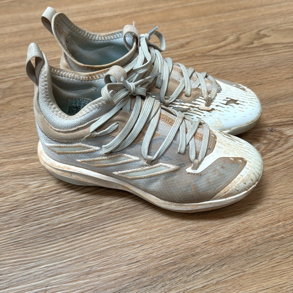 Adidas Grey Baseball Cleats 2 - Picture 3 of 6